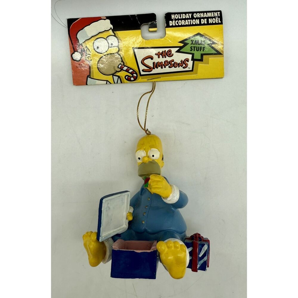 The Simpsons Homer Sitting Eating Christmas Cookies 3” Ornament Vintage 2004